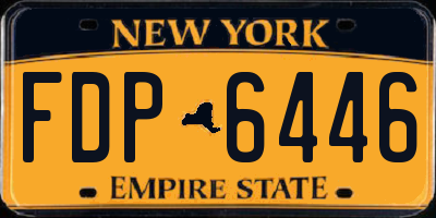 NY license plate FDP6446