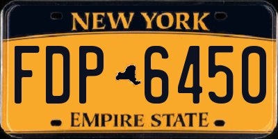 NY license plate FDP6450