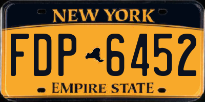 NY license plate FDP6452