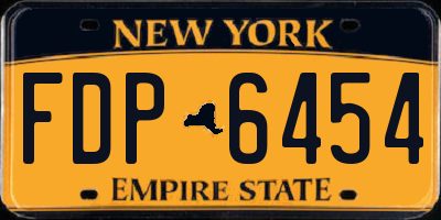 NY license plate FDP6454
