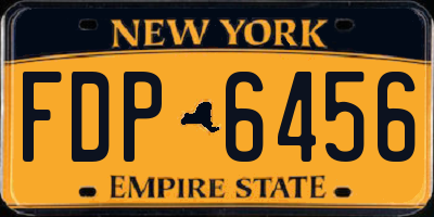 NY license plate FDP6456