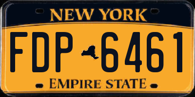 NY license plate FDP6461