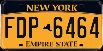 NY license plate FDP6464