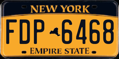 NY license plate FDP6468