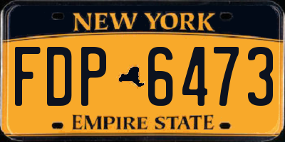 NY license plate FDP6473