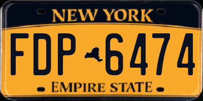NY license plate FDP6474