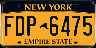 NY license plate FDP6475