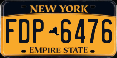 NY license plate FDP6476