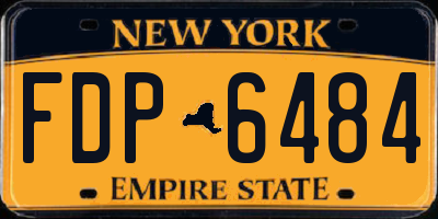 NY license plate FDP6484