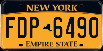 NY license plate FDP6490