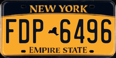 NY license plate FDP6496