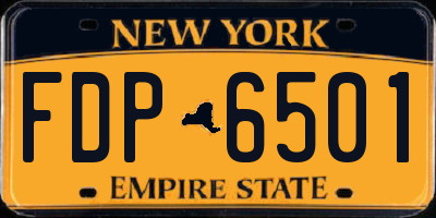 NY license plate FDP6501