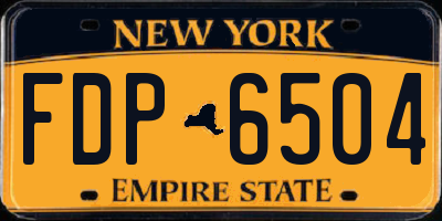 NY license plate FDP6504