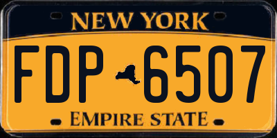 NY license plate FDP6507