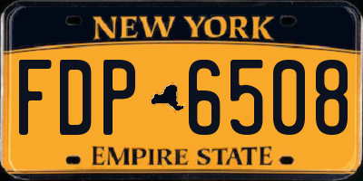 NY license plate FDP6508