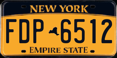 NY license plate FDP6512
