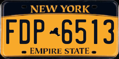 NY license plate FDP6513