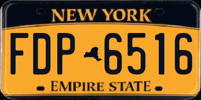 NY license plate FDP6516
