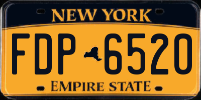 NY license plate FDP6520