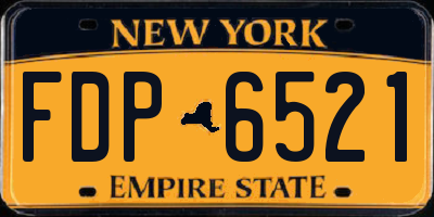 NY license plate FDP6521