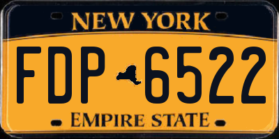 NY license plate FDP6522