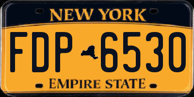 NY license plate FDP6530