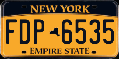 NY license plate FDP6535