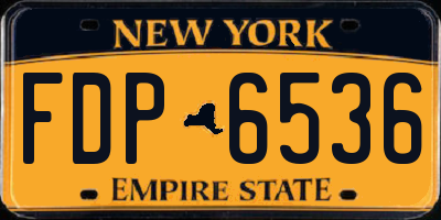 NY license plate FDP6536