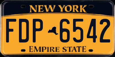 NY license plate FDP6542
