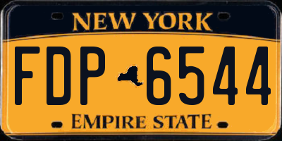 NY license plate FDP6544