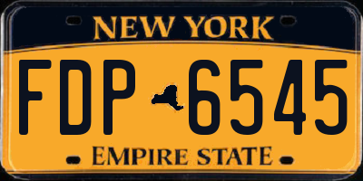 NY license plate FDP6545