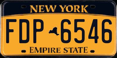 NY license plate FDP6546