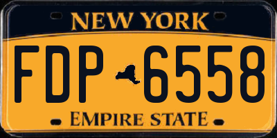 NY license plate FDP6558