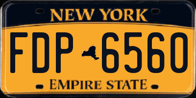 NY license plate FDP6560