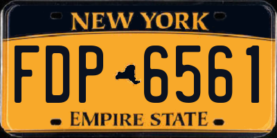 NY license plate FDP6561