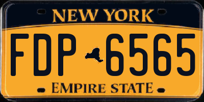 NY license plate FDP6565