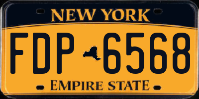 NY license plate FDP6568