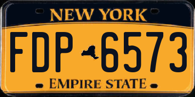 NY license plate FDP6573