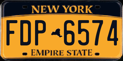 NY license plate FDP6574
