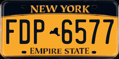 NY license plate FDP6577