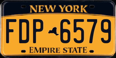 NY license plate FDP6579