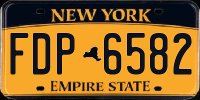 NY license plate FDP6582