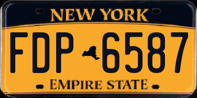 NY license plate FDP6587