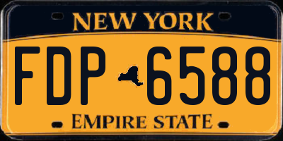 NY license plate FDP6588