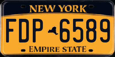 NY license plate FDP6589