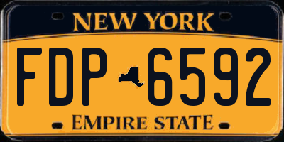 NY license plate FDP6592