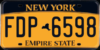 NY license plate FDP6598