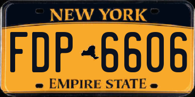 NY license plate FDP6606