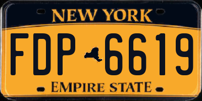 NY license plate FDP6619