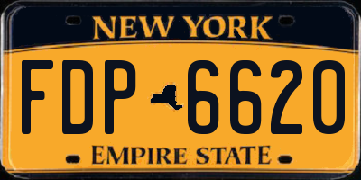 NY license plate FDP6620